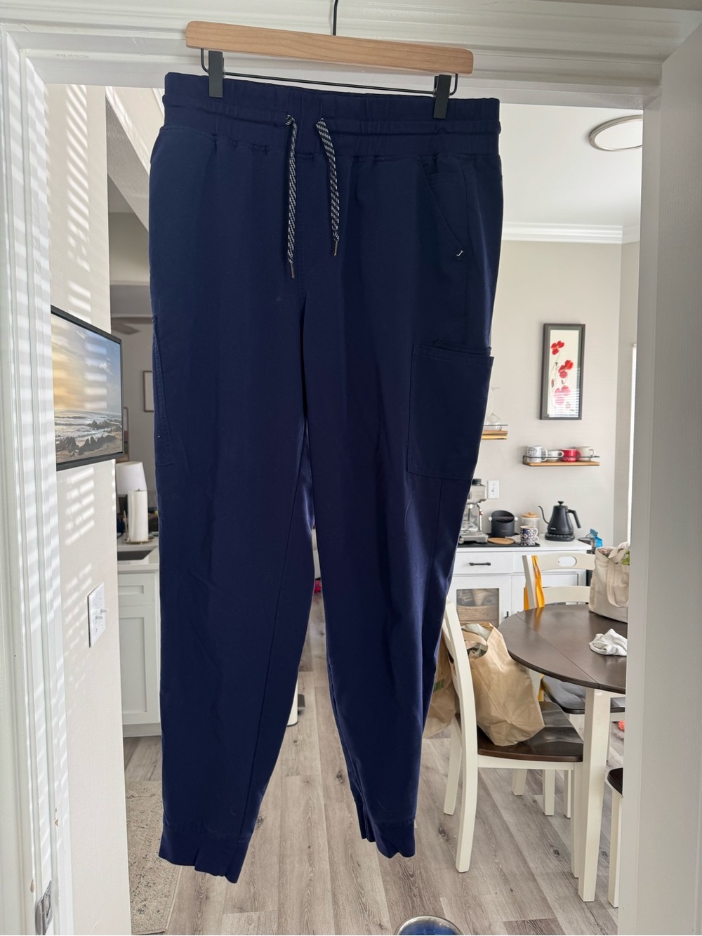 Jaanuu Women's Navy Drawstring Cargo Joggers